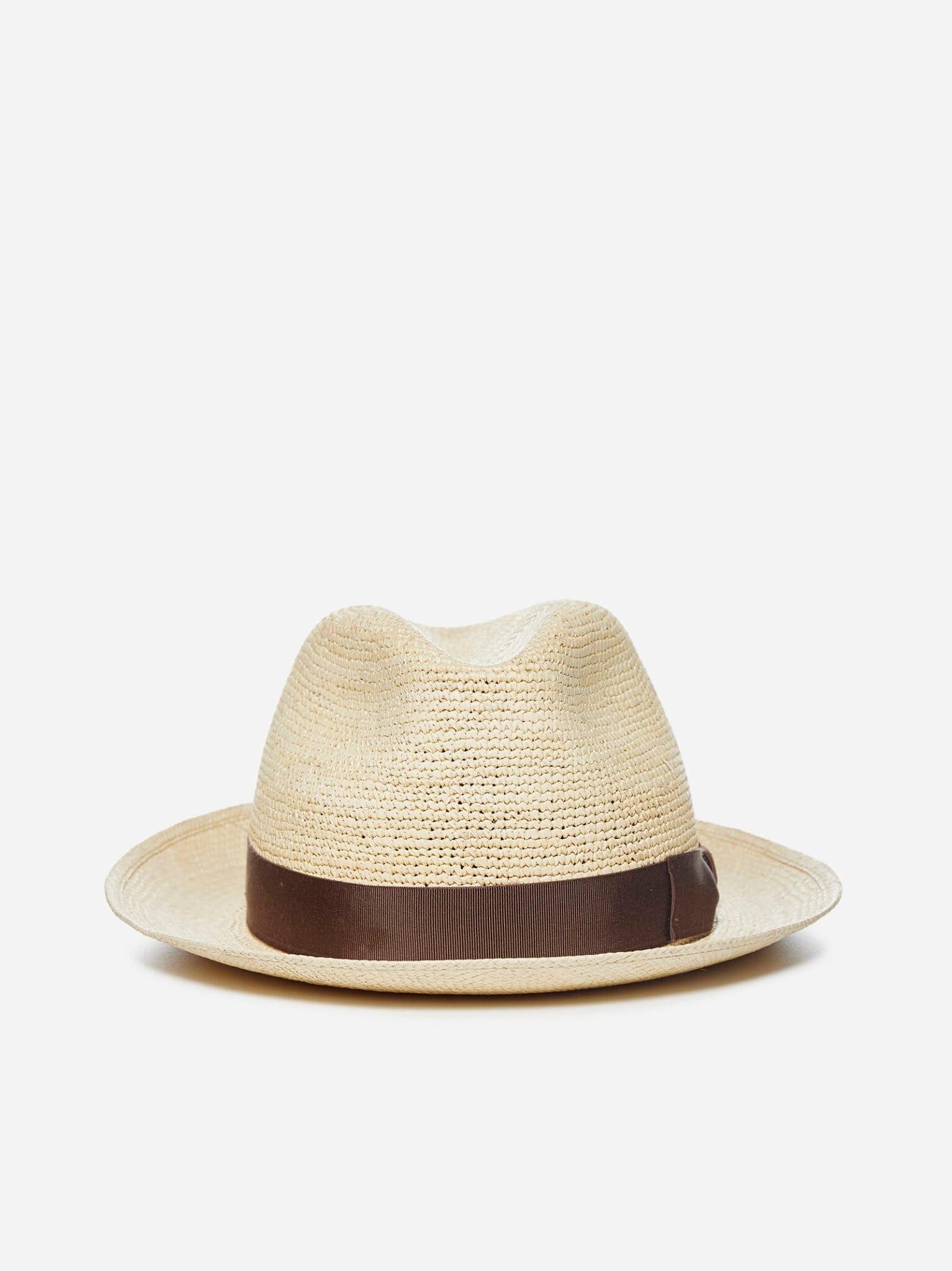 Palarie Borsalino Federico Panama Semicrochet moro, bor mediu, panama/crochet