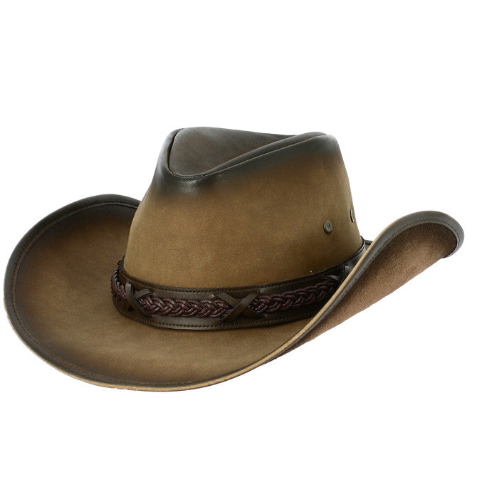 Palarie barbati, Cowboy marrone D, maro inchis, bor mediu