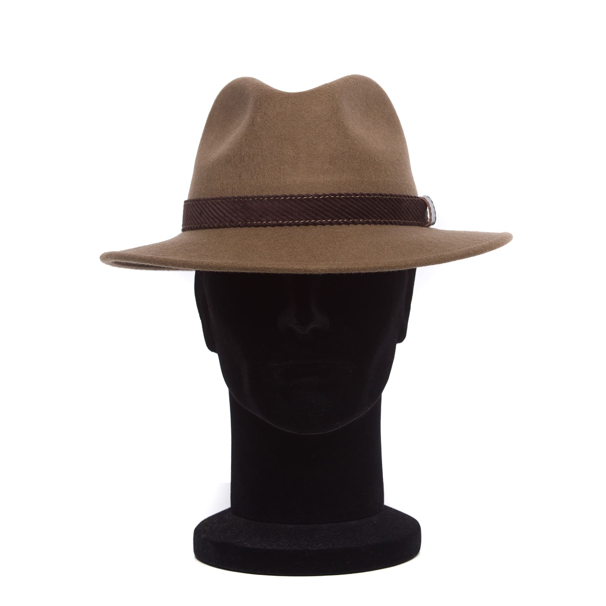 Palarie barbati Banfi beige, maro-crem, bor mediu, fetru de lana