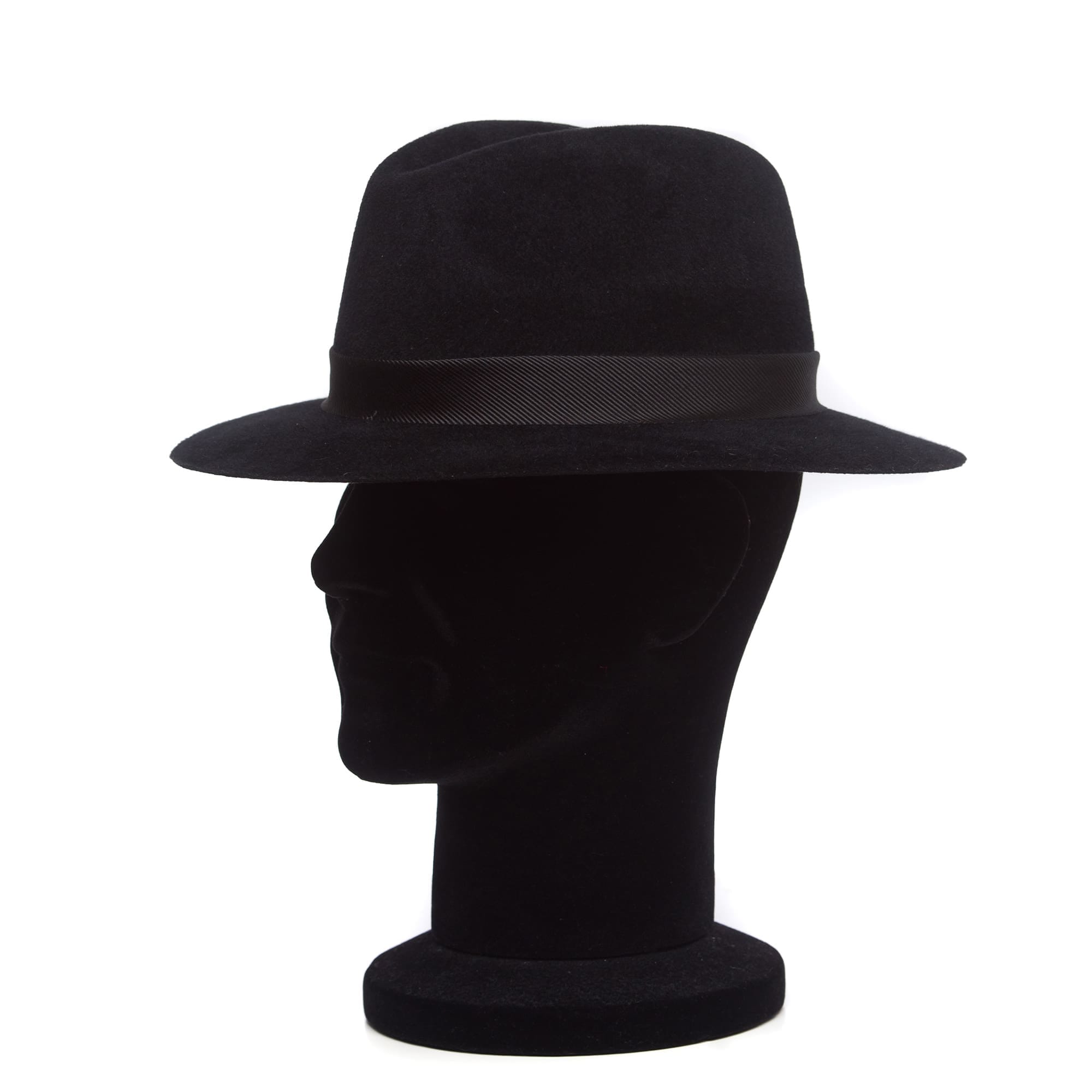 Palarie barbati, Paris velour nero, negru, bor mic, velur de iepure
