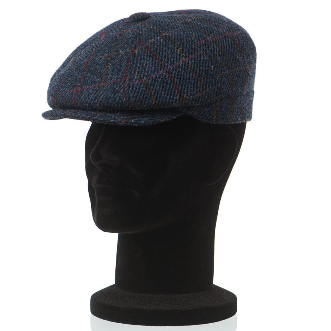 Sapca barbati Peaky navy, albastra, lana Harris Tweed
