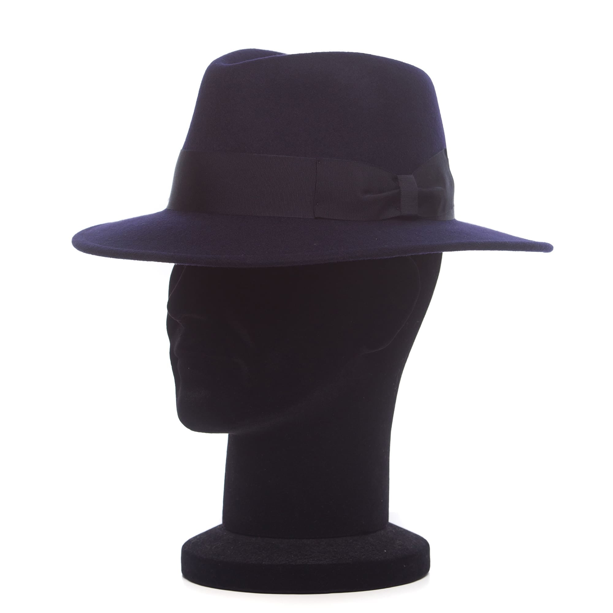 Palarie barbati Merlin blu, albastra, bor mediu, fetru de lana