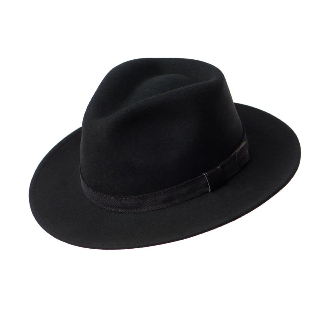 Palarie dama Adami nero, neagra, bor mediu, fetru de lana