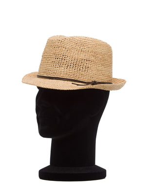Palarie barbati Alpino rafia crochet, natural/snur, paie naturale