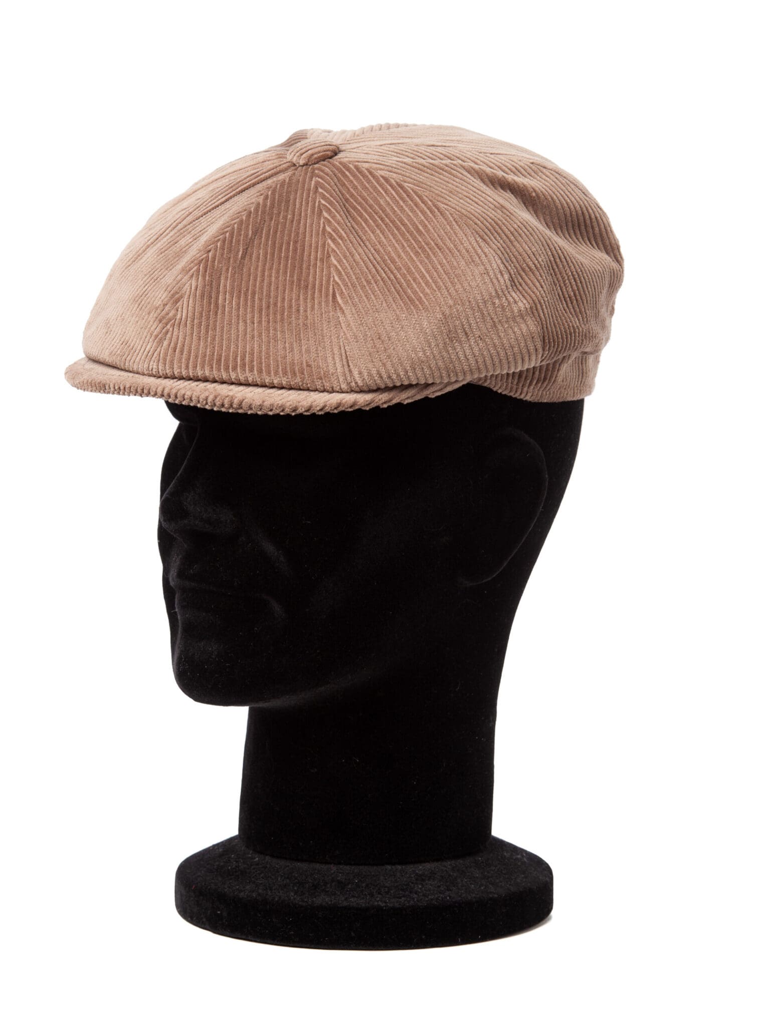 Sapca barbati, Peaky velur beige, crem, textura fina, bumbac