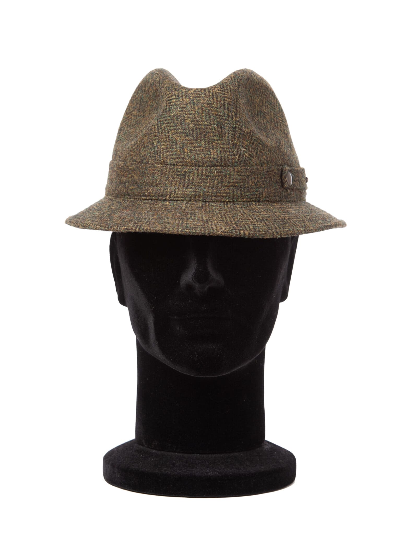 Palarie barbati Sherlock verde, textura fina, lana