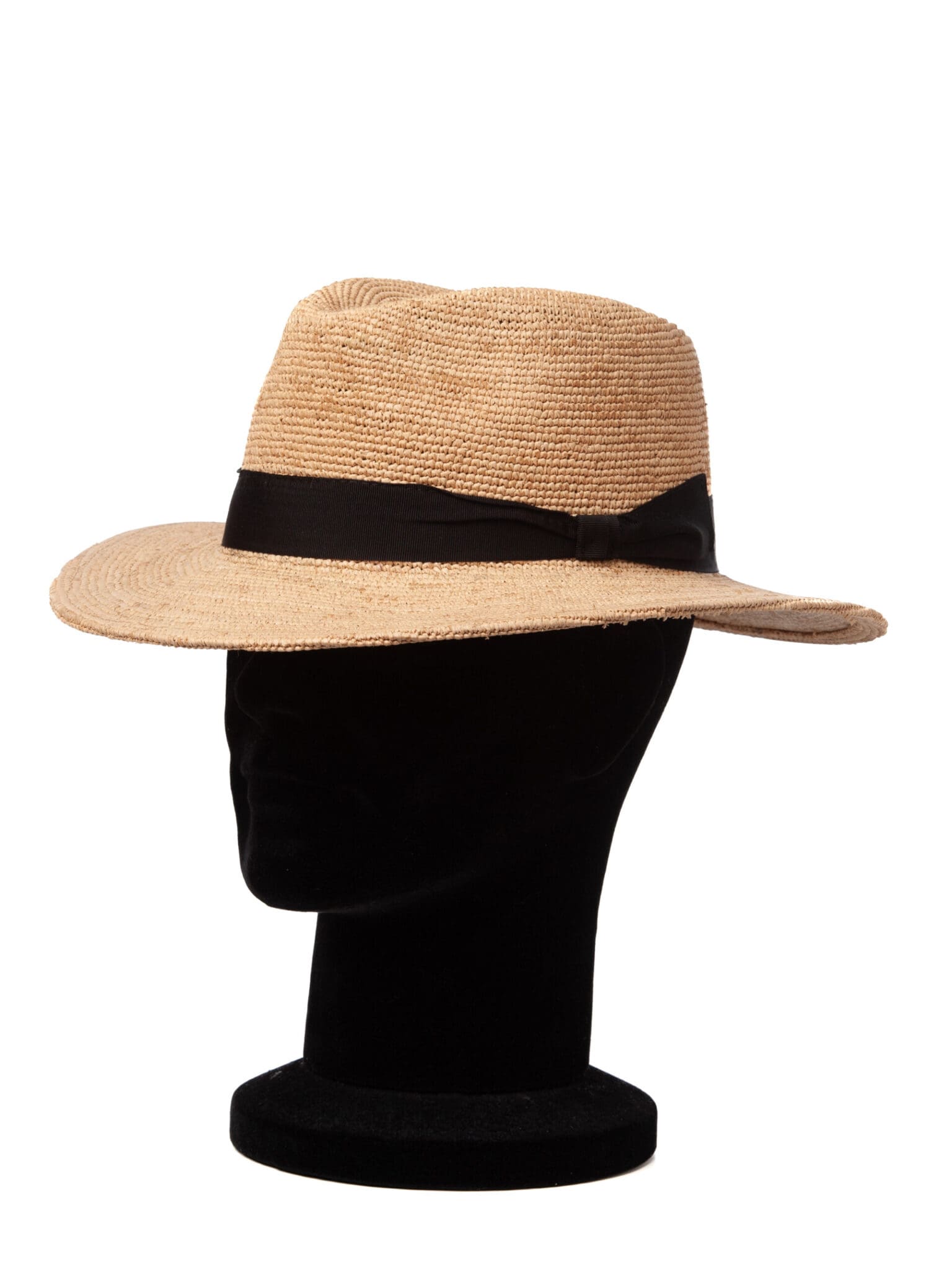 Palarie barbati Marino rafia crochet nero, natural/negru, paie naturale