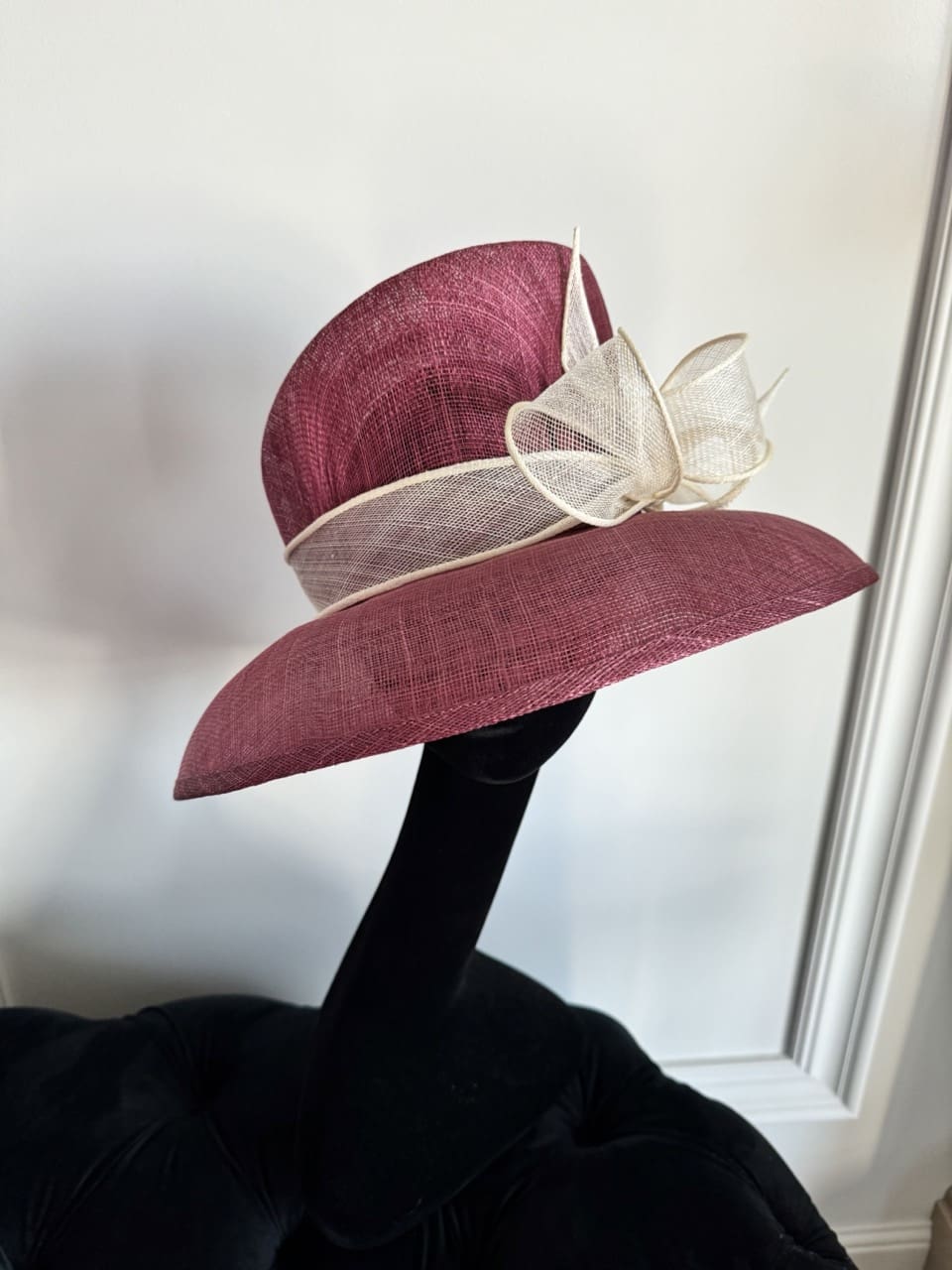 Palarie Odra sinamay burgundy
