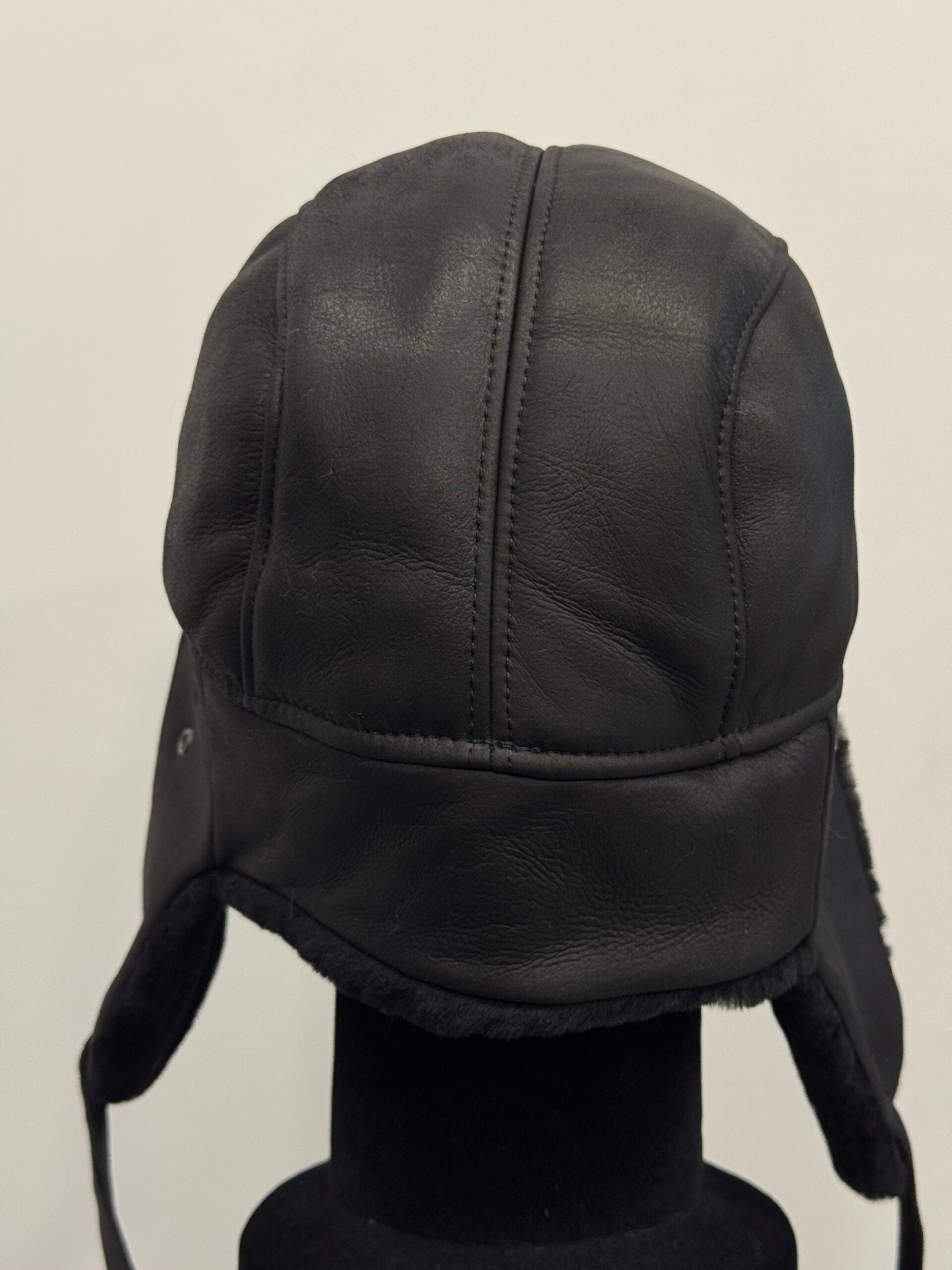 Caciula Ushanka nappa black sheepskin, negru, blana de oaie
