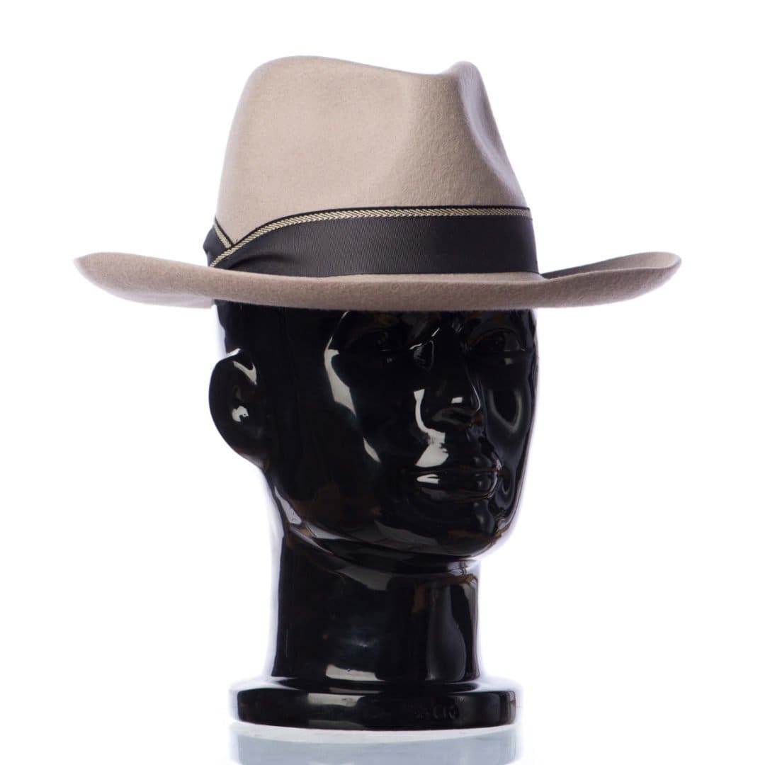 Palarie barbati Nick opal grey, gri, bor semi-rigid, fetru de lana