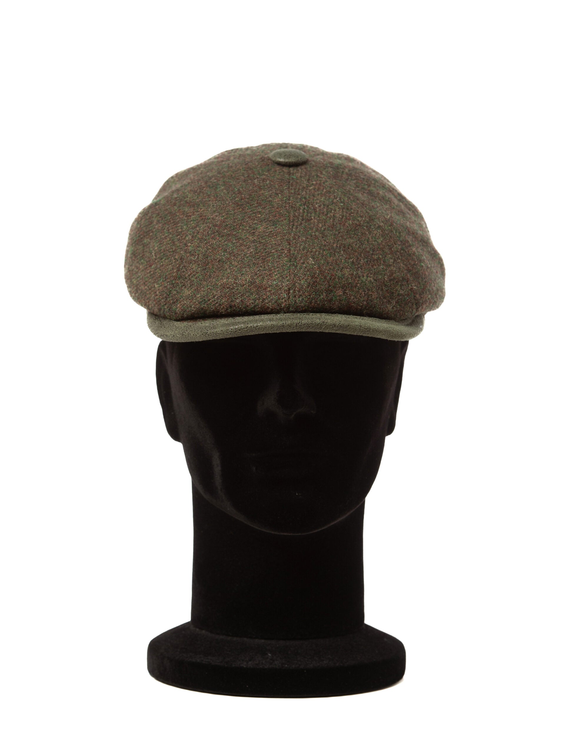 Sapca barbati Peaky Shetland verde, verde, lana Shetland