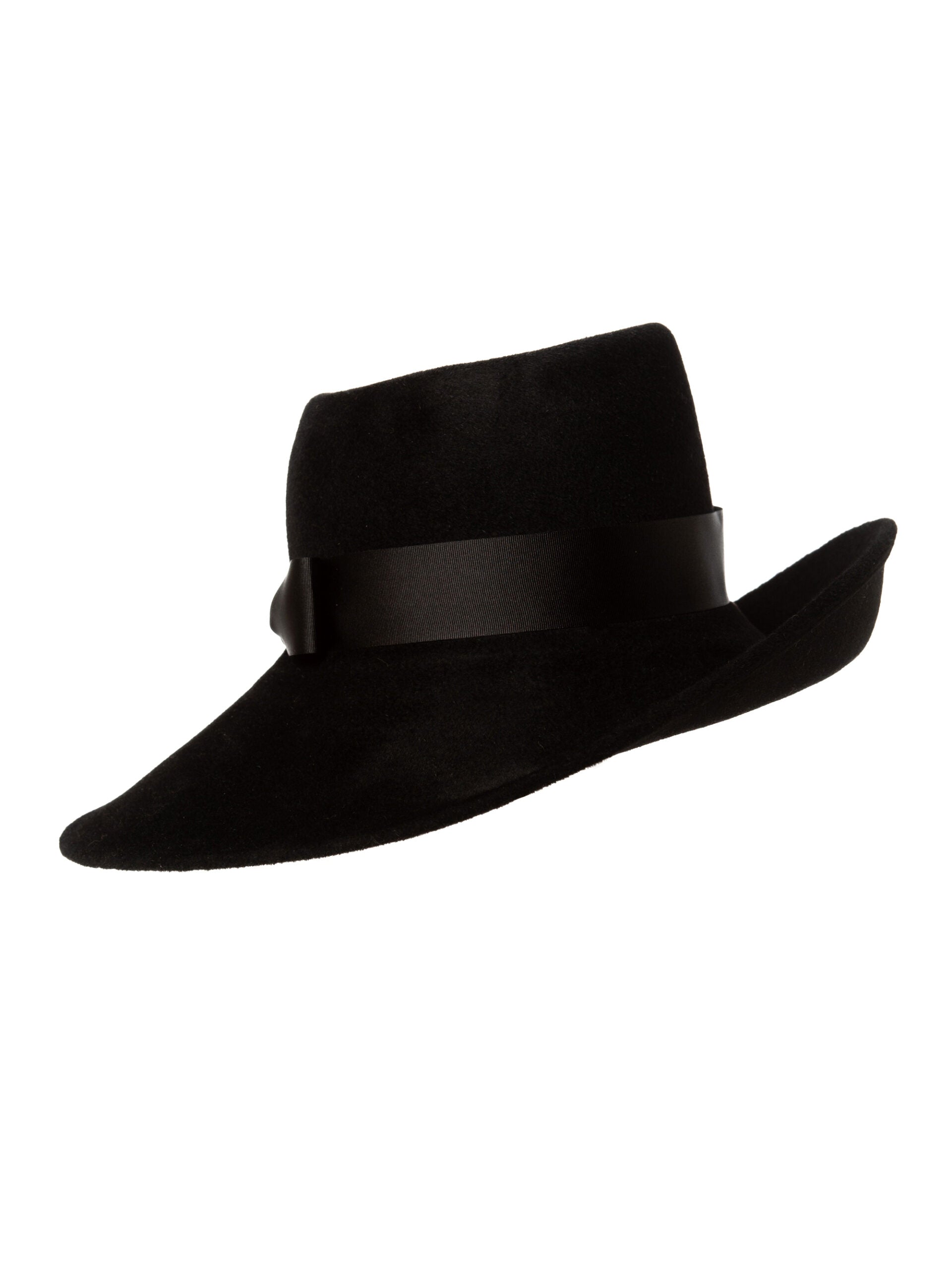 Palarie dama, Majestesse velour nero, neagra, din velour de iepure