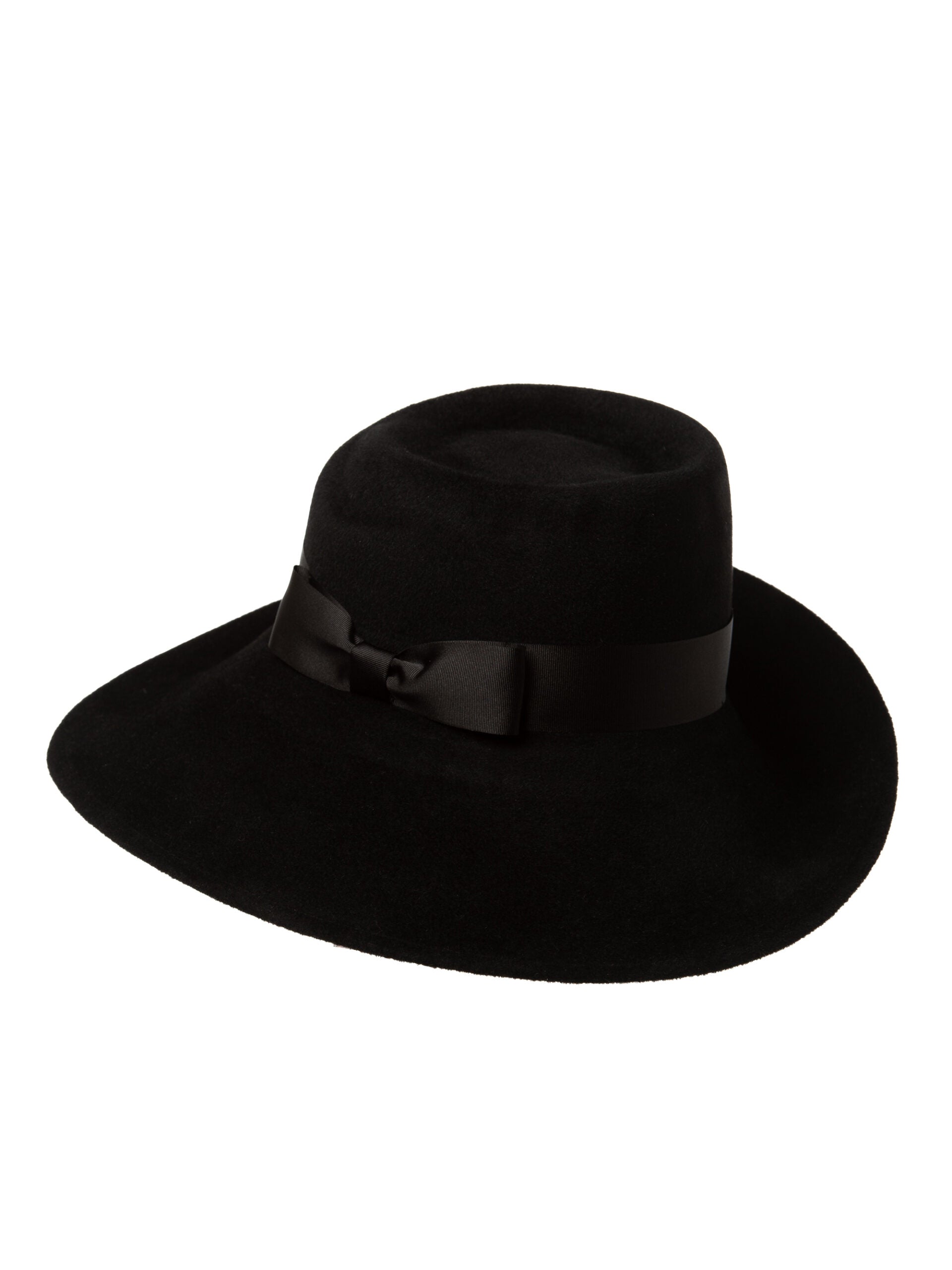 Palarie dama, Majestesse velour nero, neagra, din velour de iepure