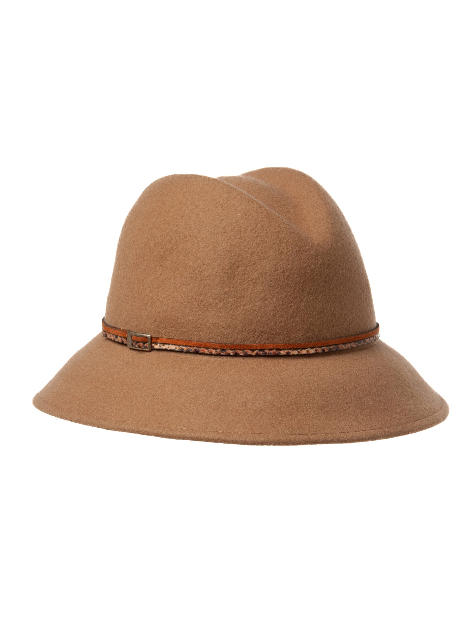 Palarie dama Lara camel, maro crem, fetru de lana