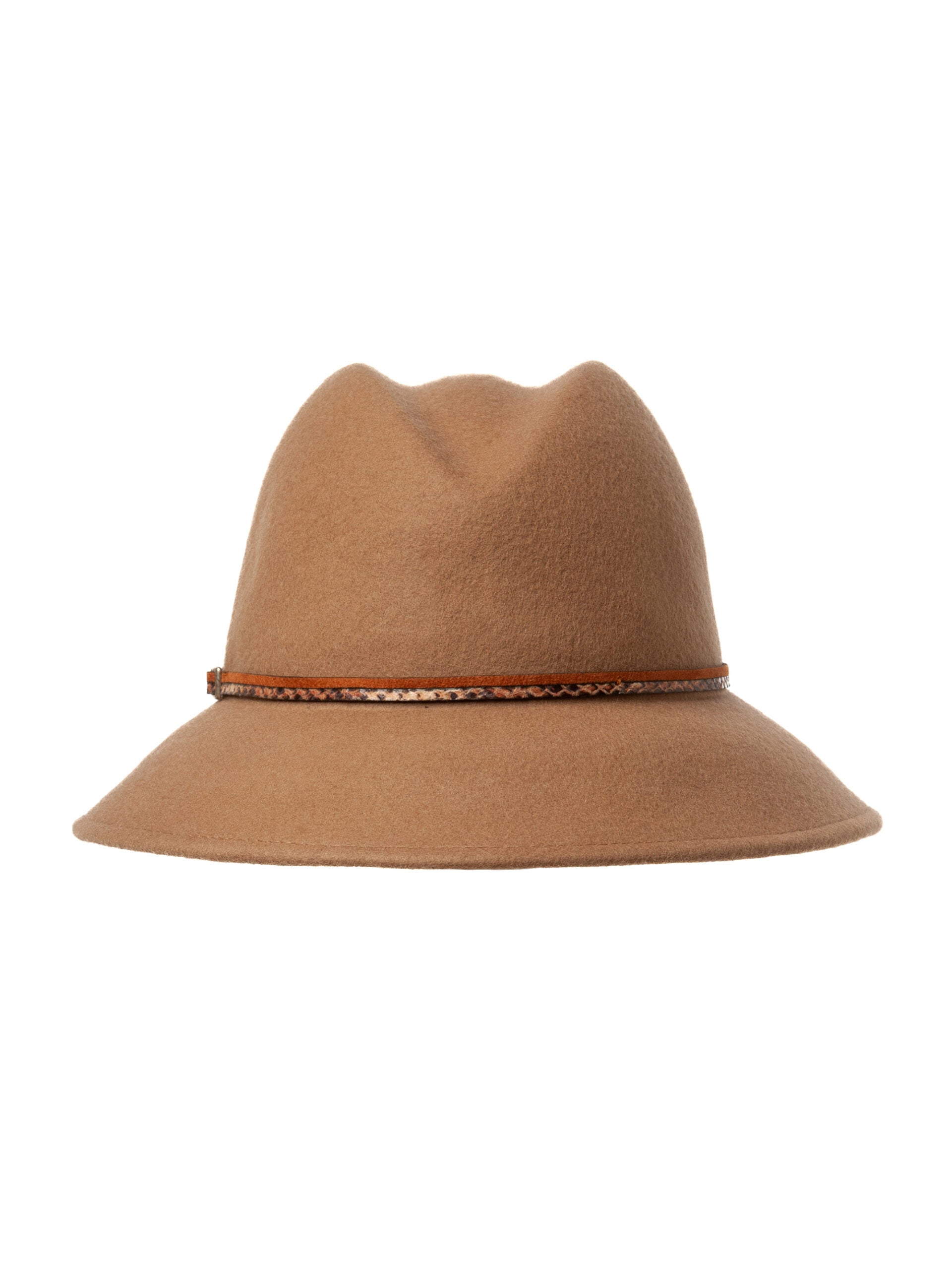 Palarie dama Lara camel, maro crem, fetru de lana