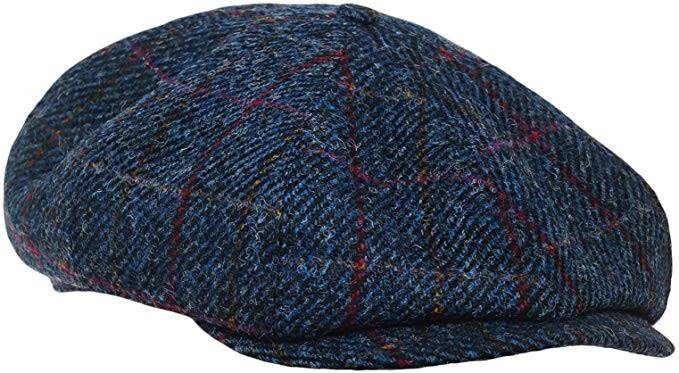Sapca barbati Peaky navy, albastra, lana Harris Tweed