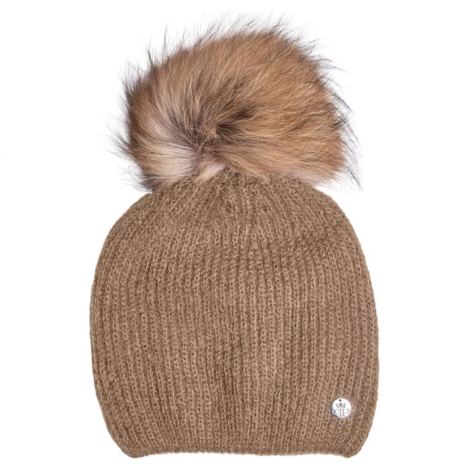 Fes dama Mot beige, maro, cadere pe spate, marime universala