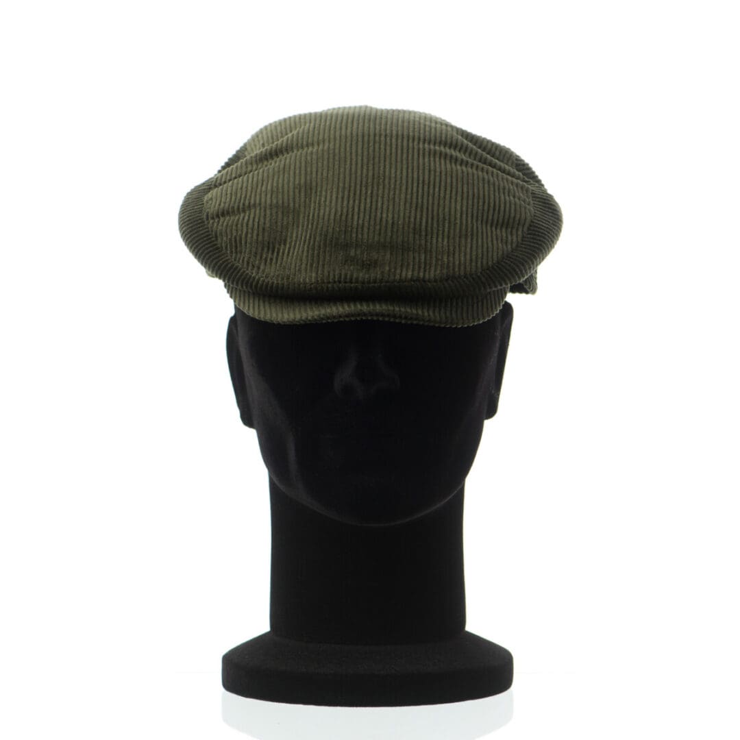 Sapca barbati London velour oliva, verde inchis, textura fina
