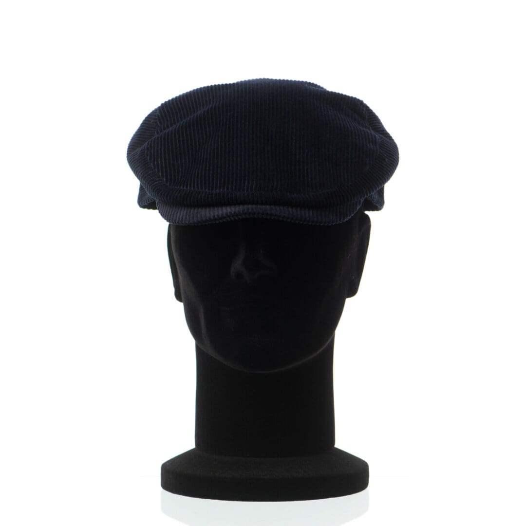 Sapca barbati London velour blu, albastra, textura fina