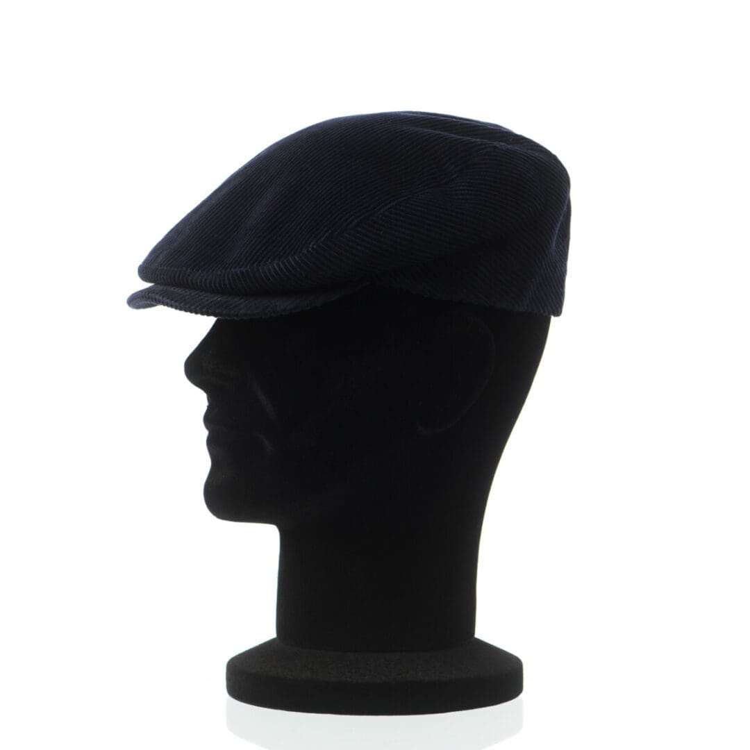 Sapca barbati London velour blu, albastra, textura fina