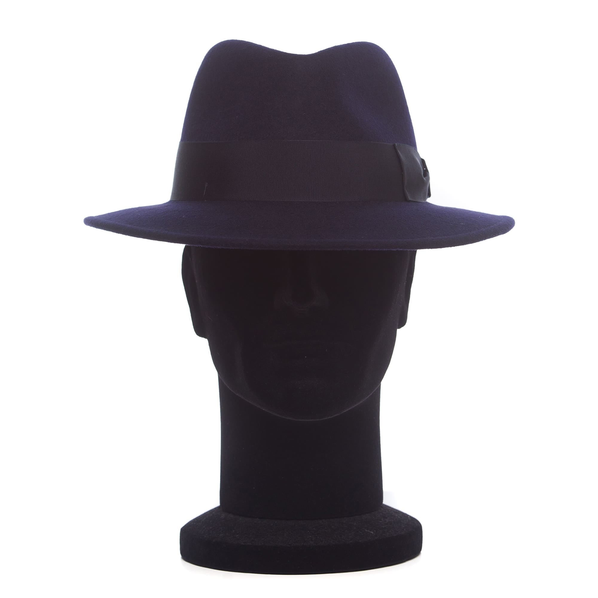 Palarie barbati Merlin blu, albastra, bor mediu, fetru de lana