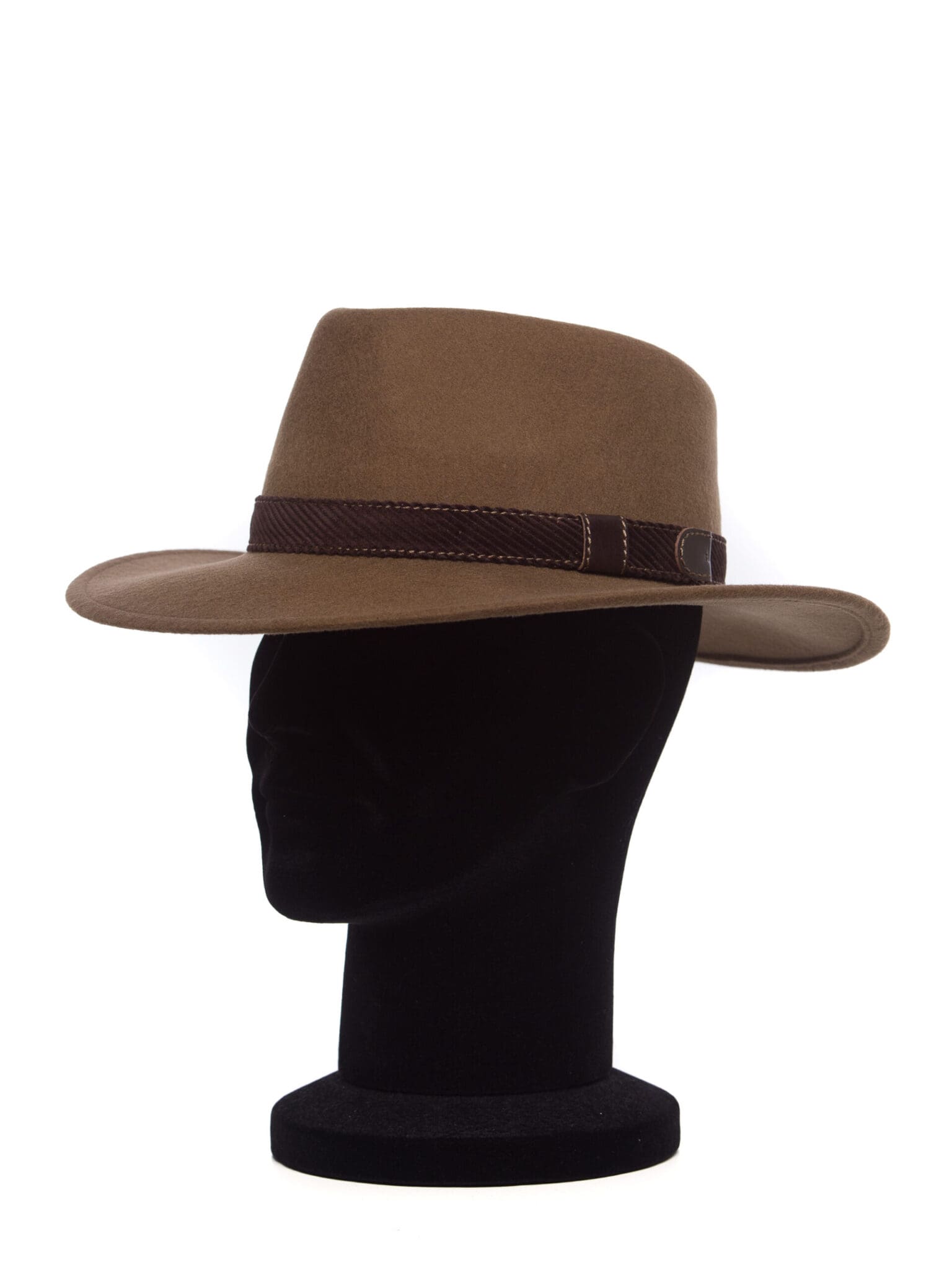 Pălărie barbati, Casablanca beige, maro/crem, borul mediu, fetru de lana