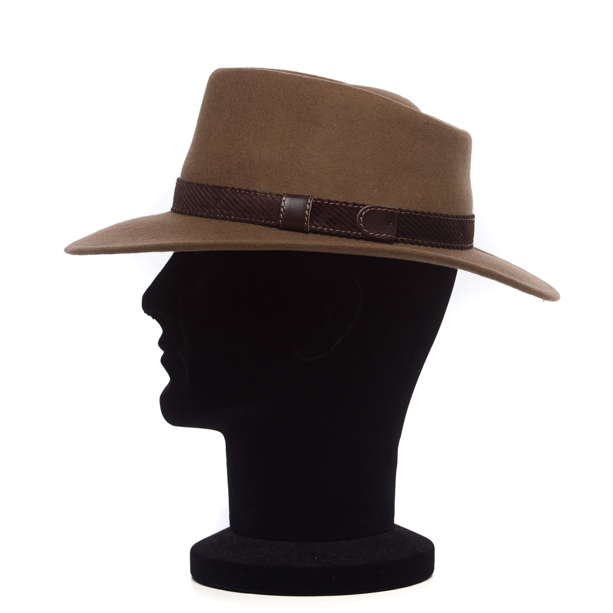 Pălărie barbati, Casablanca beige, maro/crem, borul mediu, fetru de lana