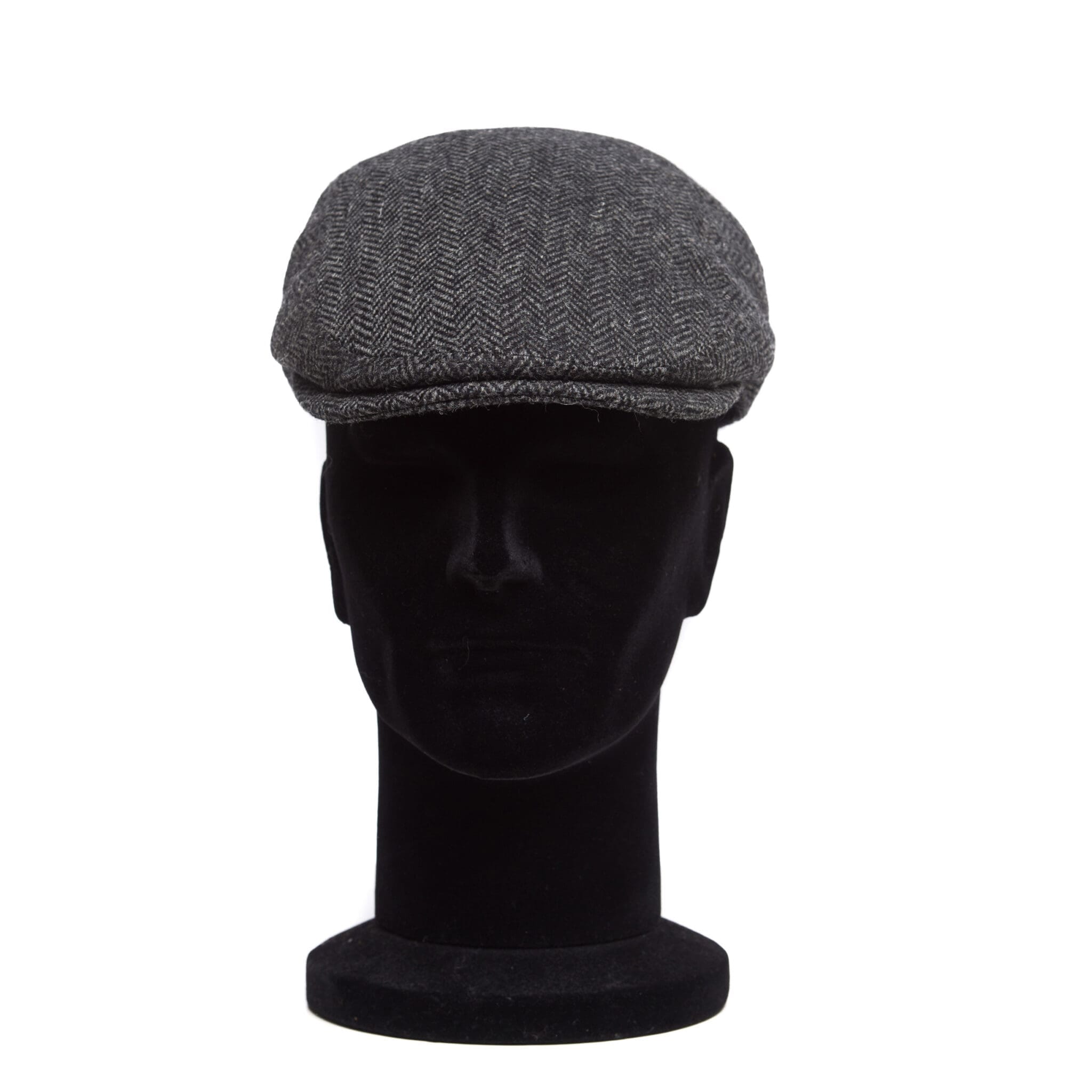 Sapca barbati, Ventry gri spigatto, gri/negru, textura fina, lana cu casmir