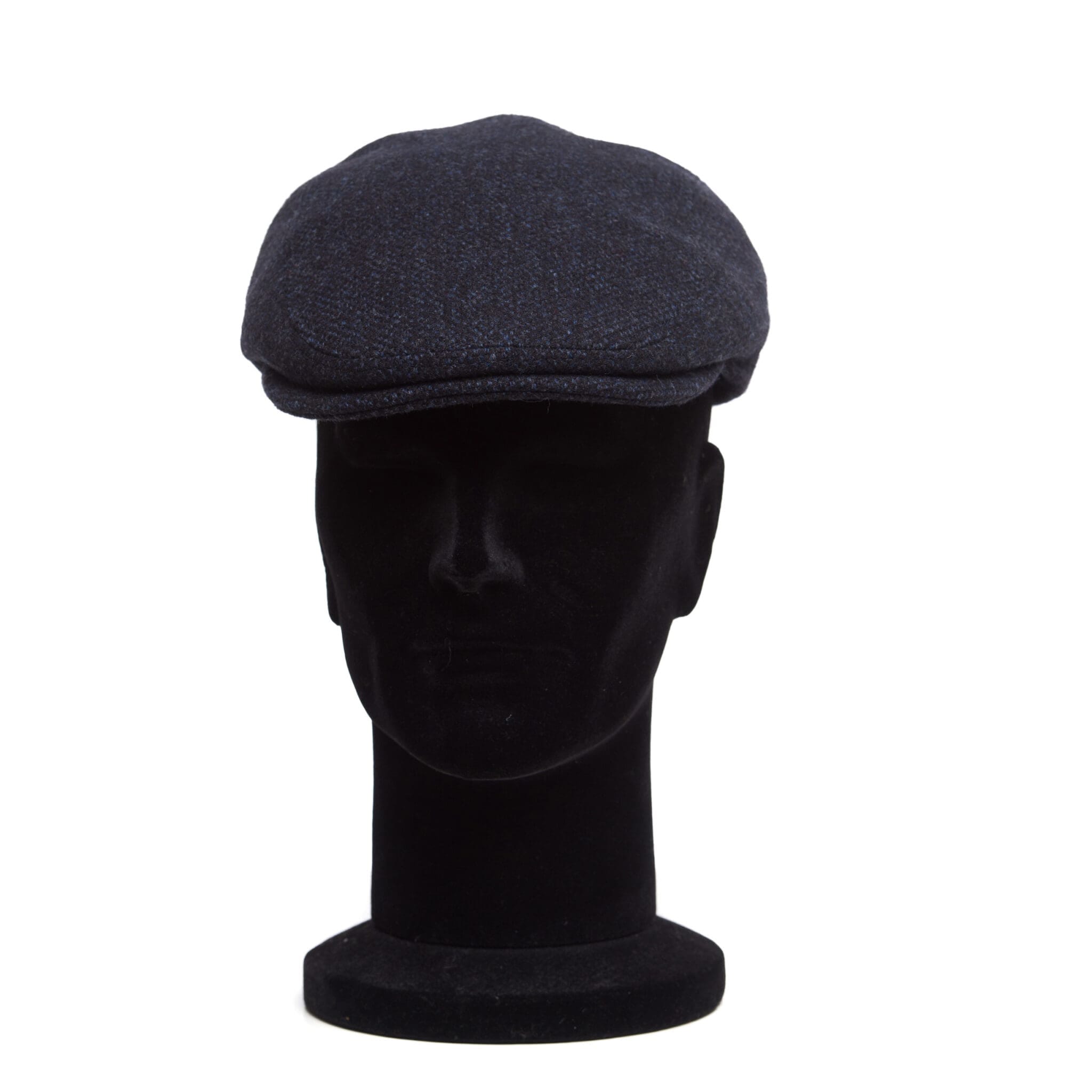 Sapca barbati, Ventry blu punctado, albastru/negru, textura fina, lana cu casmir