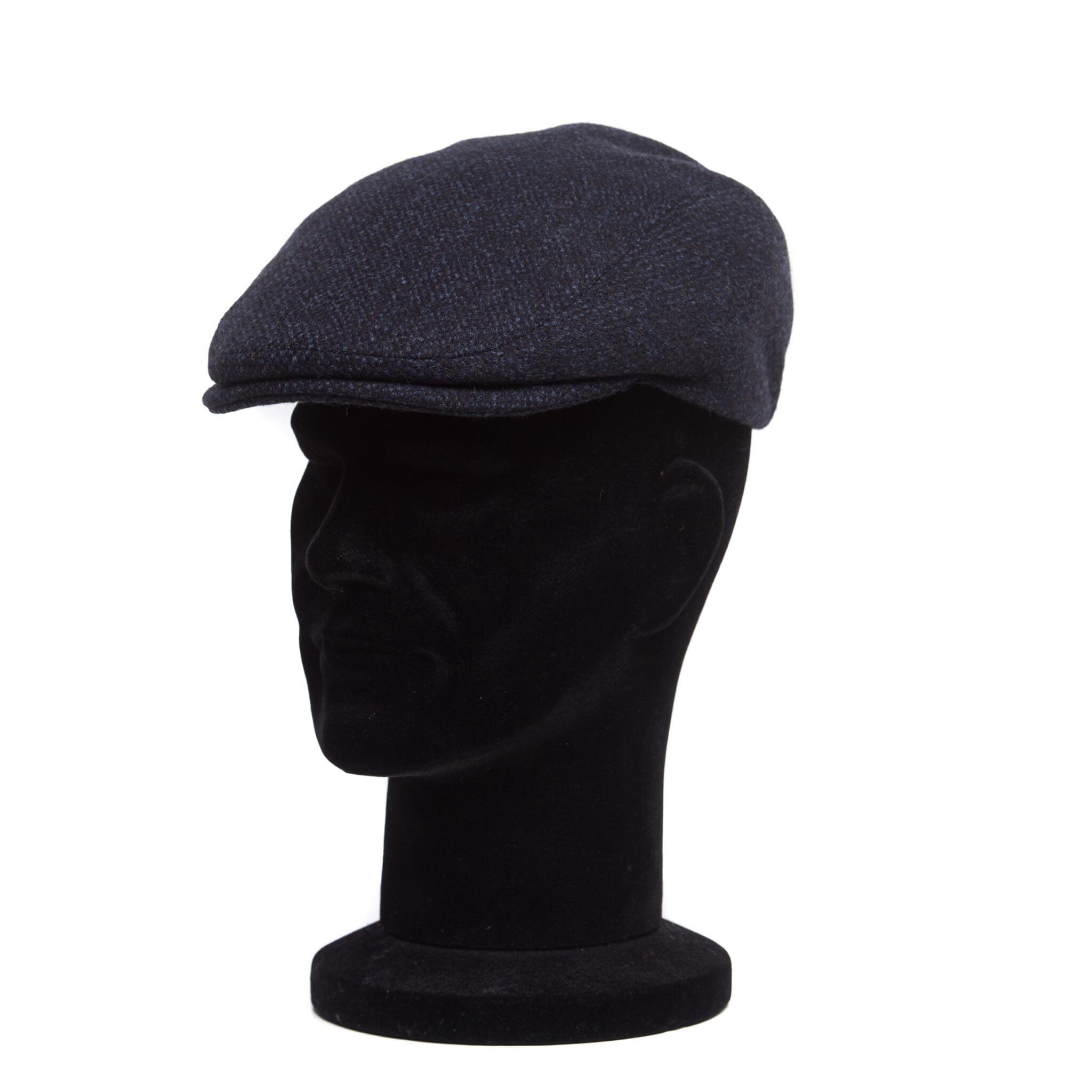 Sapca barbati, Ventry blu punctado, albastru/negru, textura fina, lana cu casmir