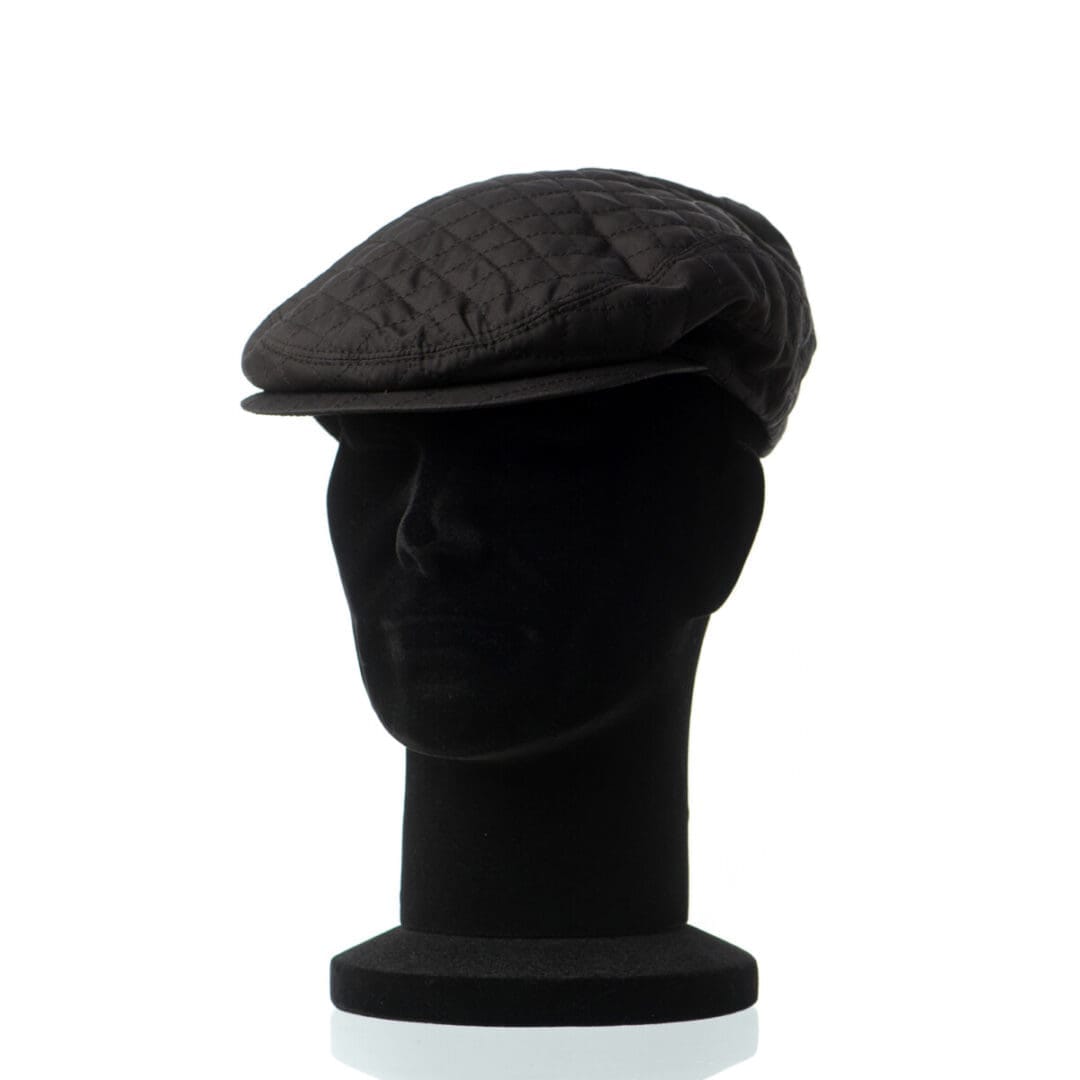 Sapca barbati Madrid nero, neagra, cu romburi, stil italian, poliester