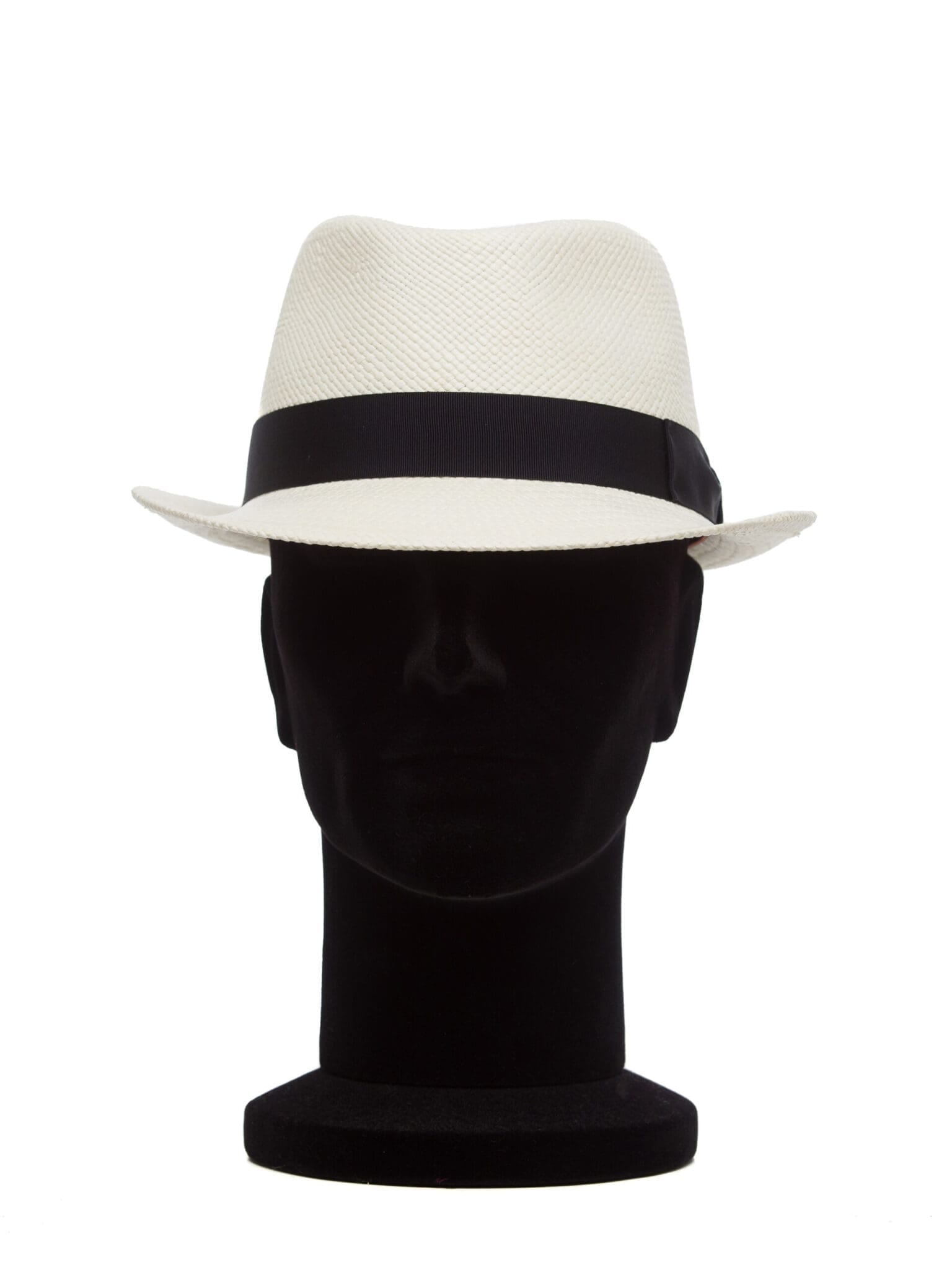 Palarie barbati Panama Santy b/navy, alba/navy, bor mic, paie toquilla