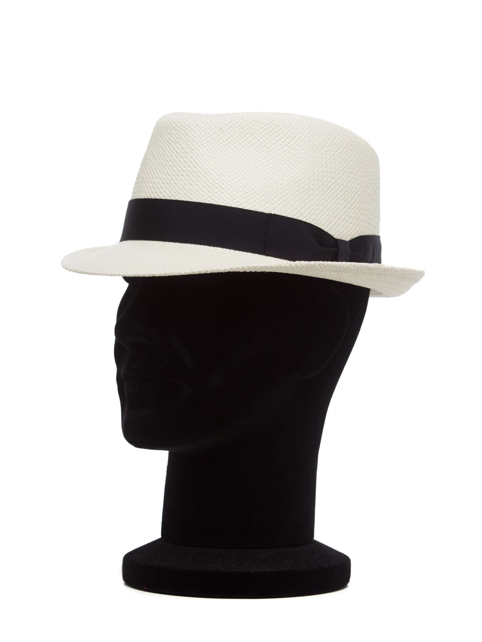 Palarie barbati Panama Santy b/navy, alba/navy, bor mic, paie toquilla