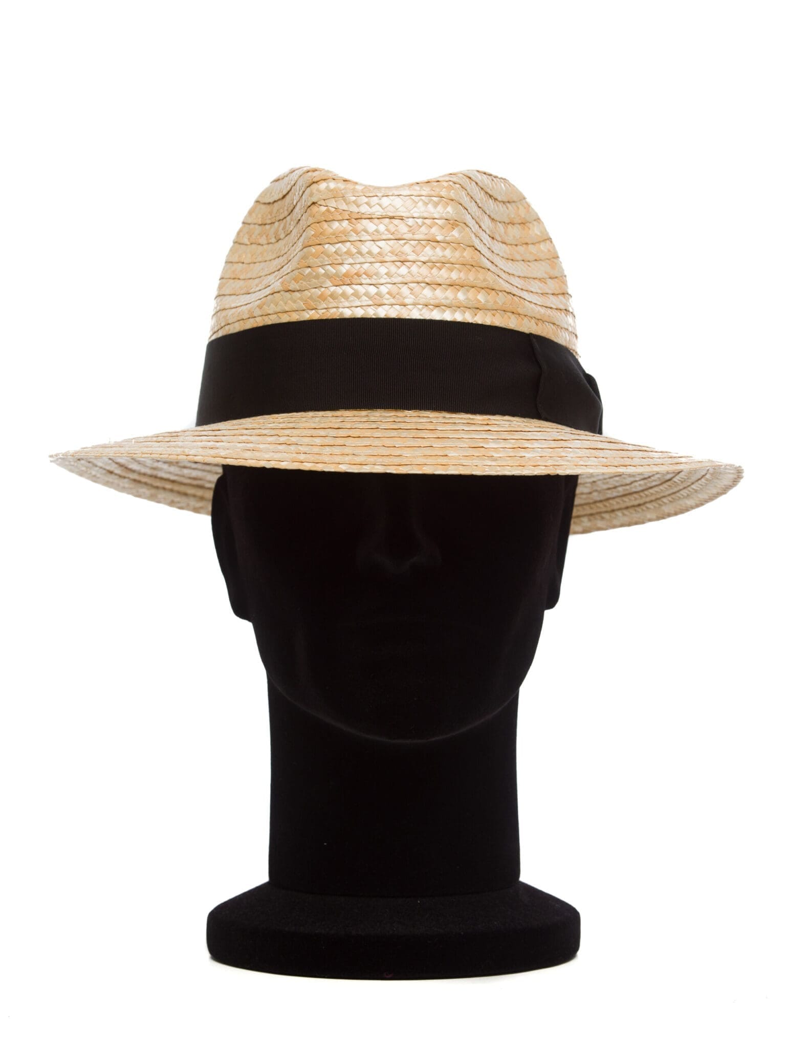 Palarie barbati Napoli paie nat/nero, natural/negru, din paie naturale