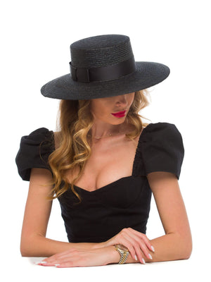 Canotiera Fly big Nero, bor drept, coroana dreapta, banda neagra