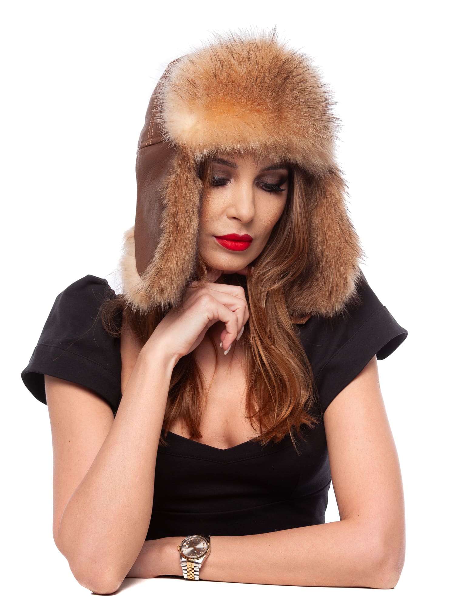 Caciula Moritz taba nappa, crystal raccoon