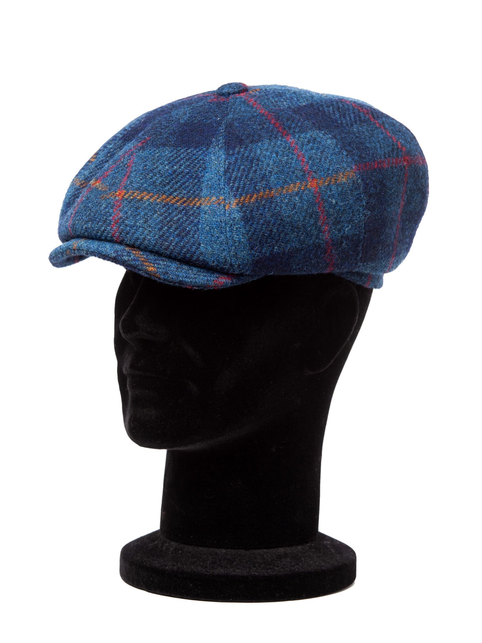 Sapca barbati Broadway HT blu, albastra, lana Harris Tweed