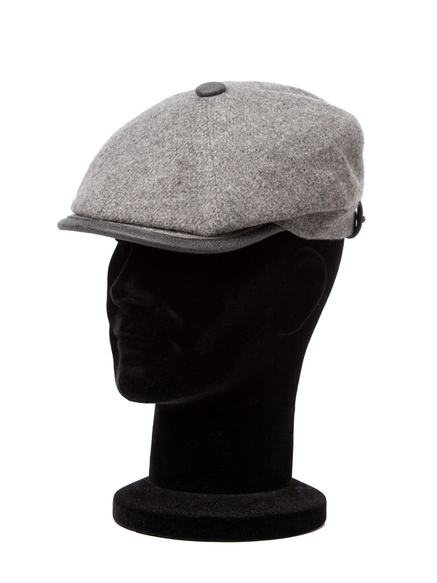 Sapca barbati Peaky Shetland grigio, neagra, lana Shetland