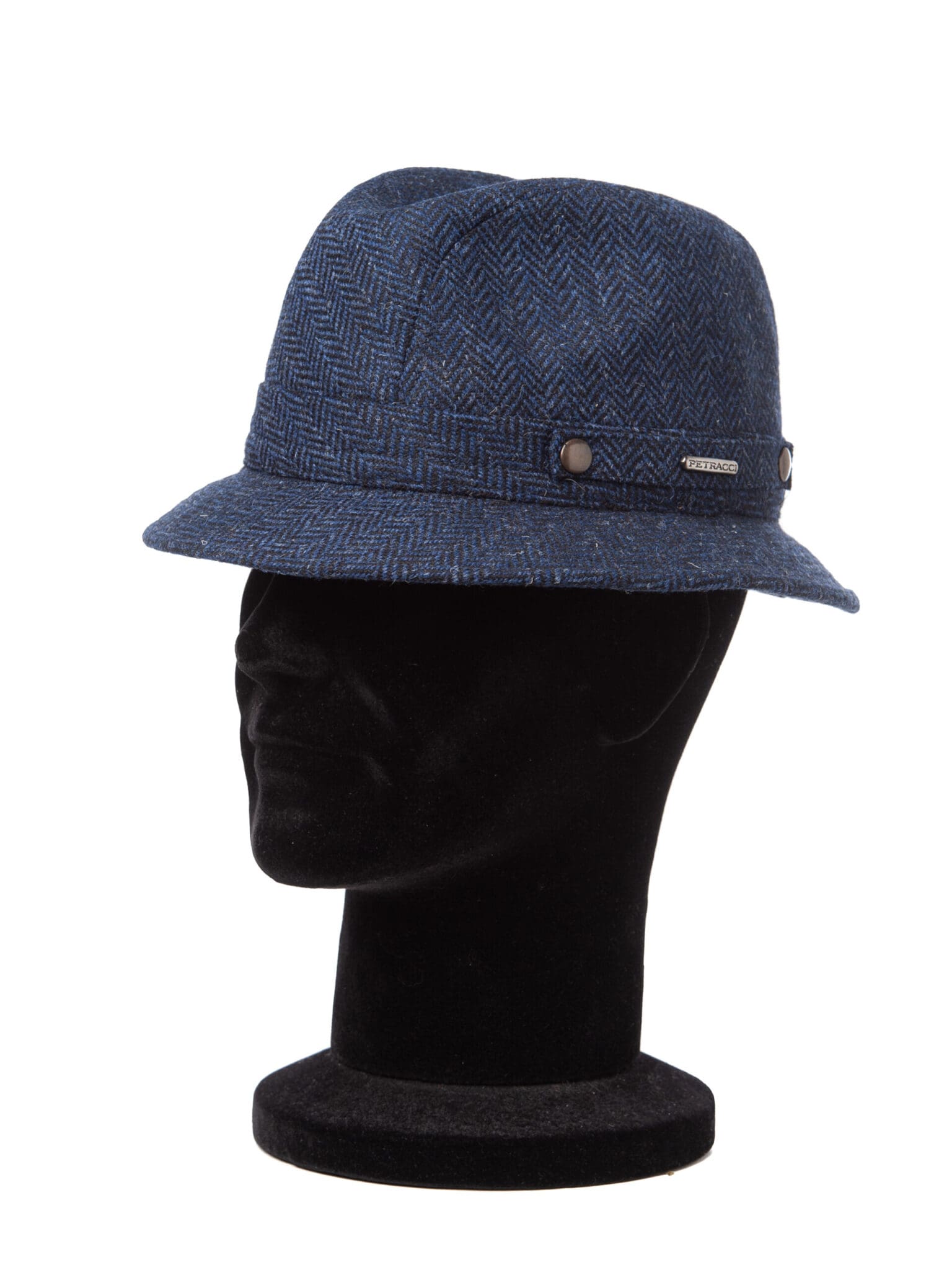 Palarie barbati Sherlock blu, albastru, textura fina, lana