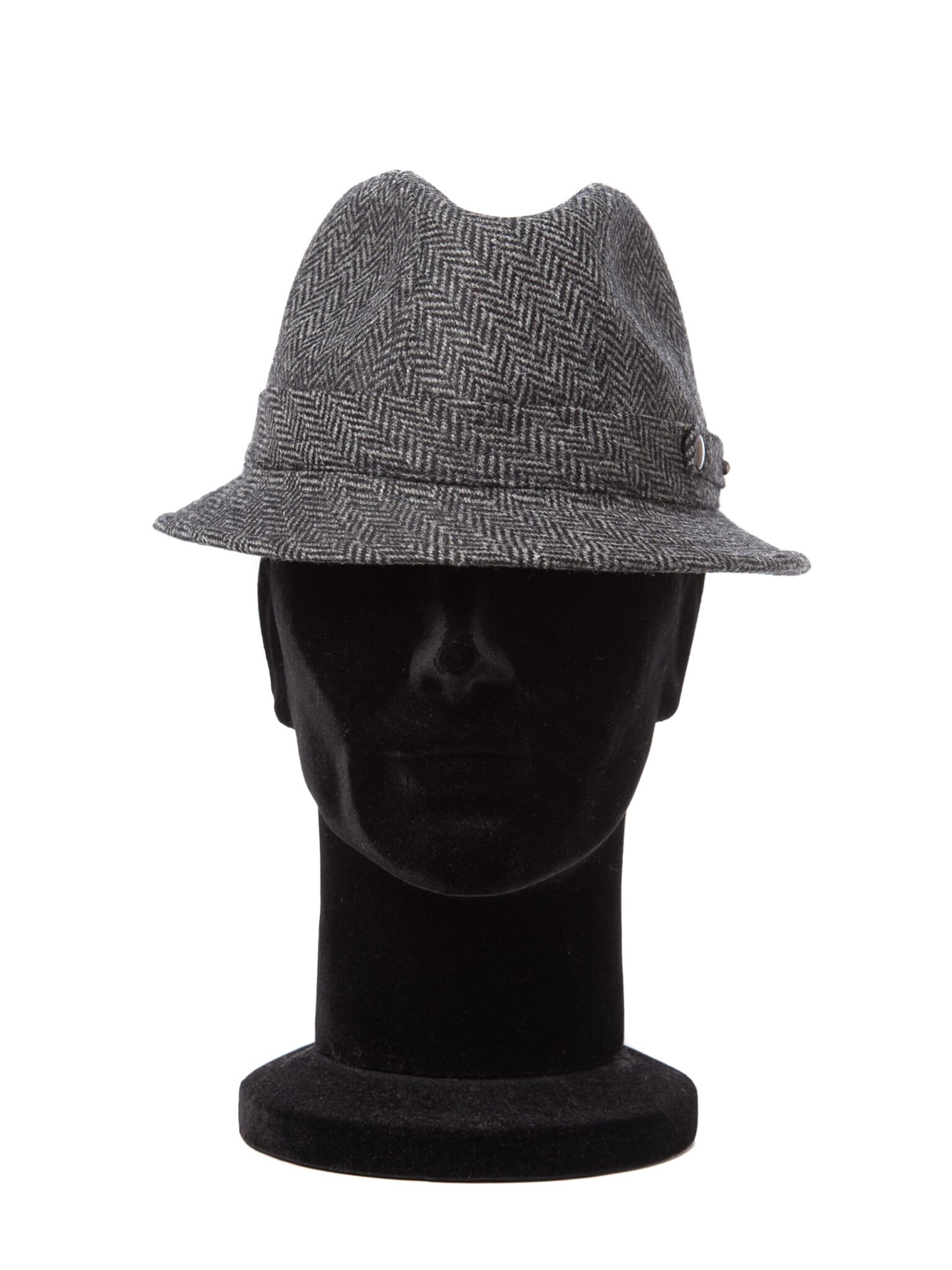 Palarie barbati Sherlock grigio, gri, textura fina, lana