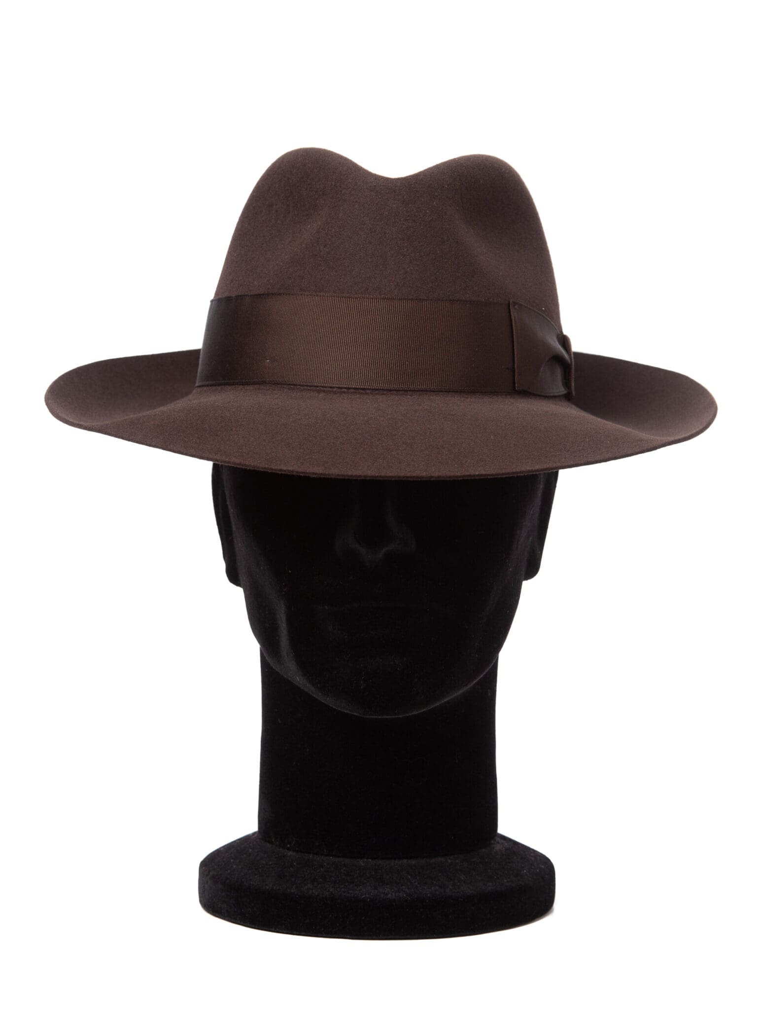Palarie Borsalino Alessandria dark brown cap, maro, fetru de iepure, cu căptușeală
