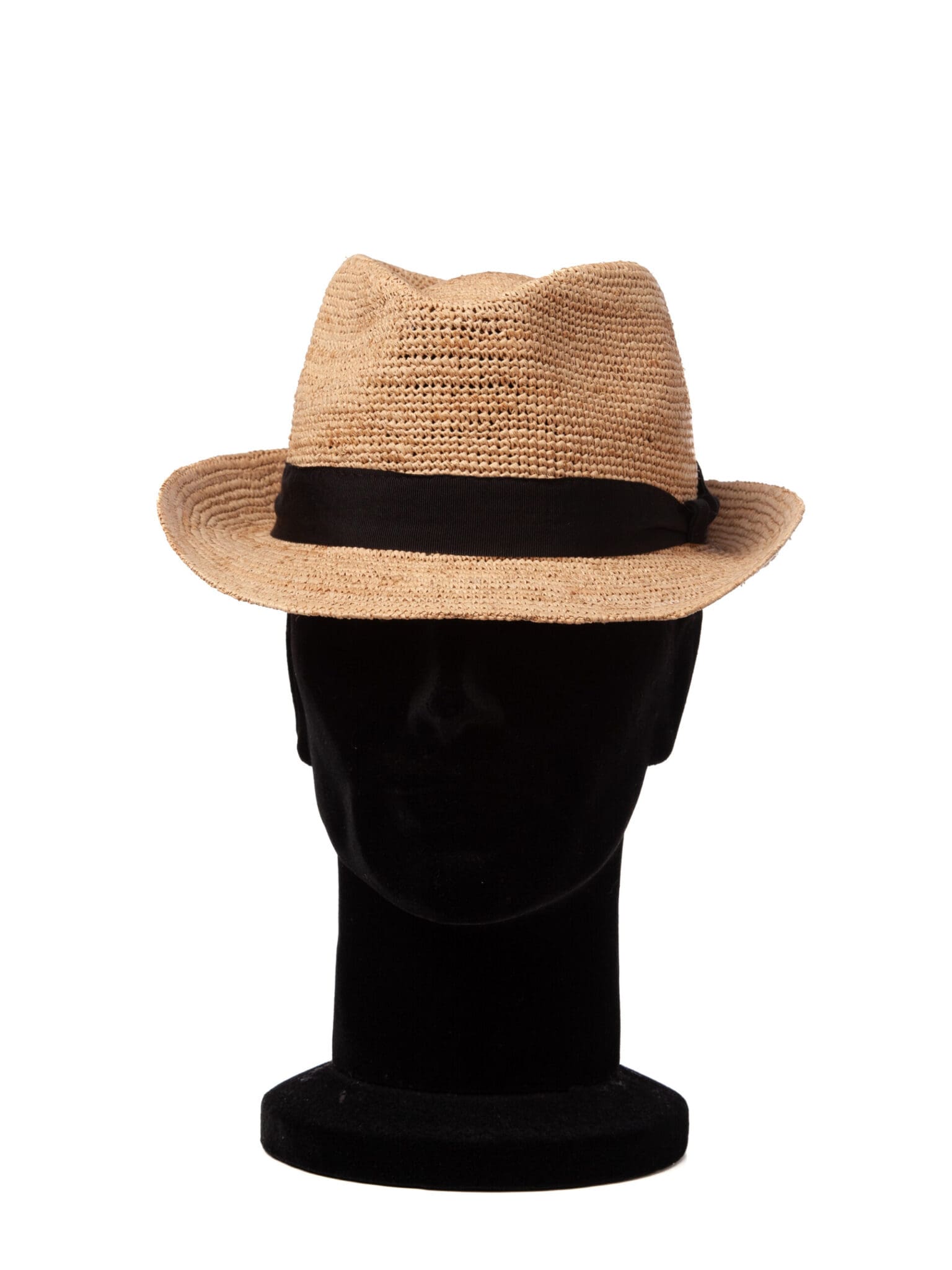 Palarie barbati Troy rafia crochet nero, natural/negru, paie naturale