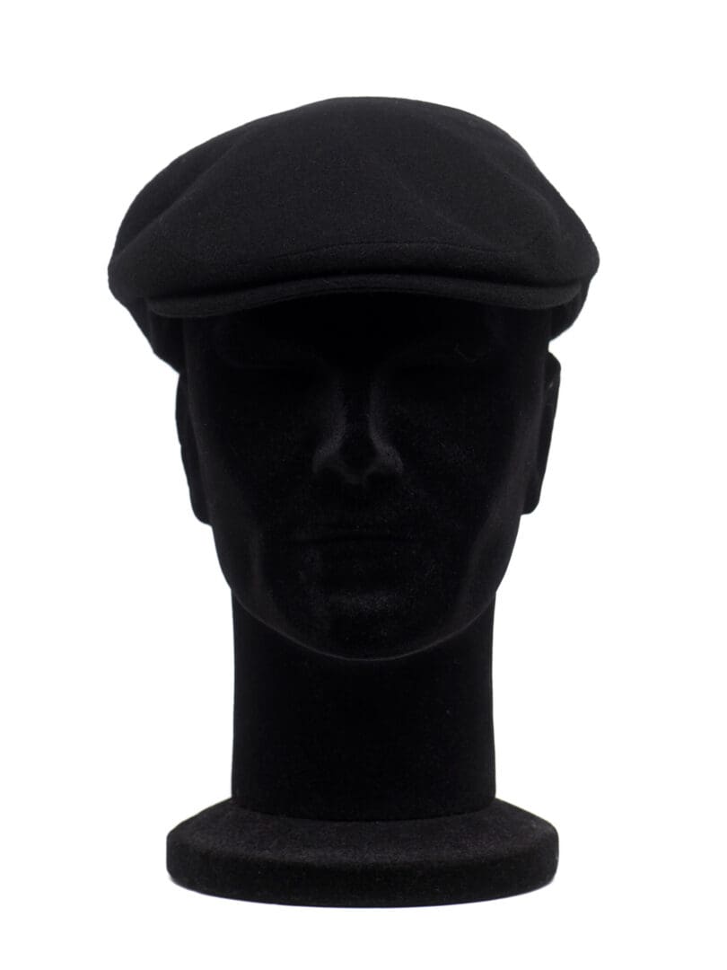 Sapca barbati, Ventry casmir nero, neagra, textura fina, casmir