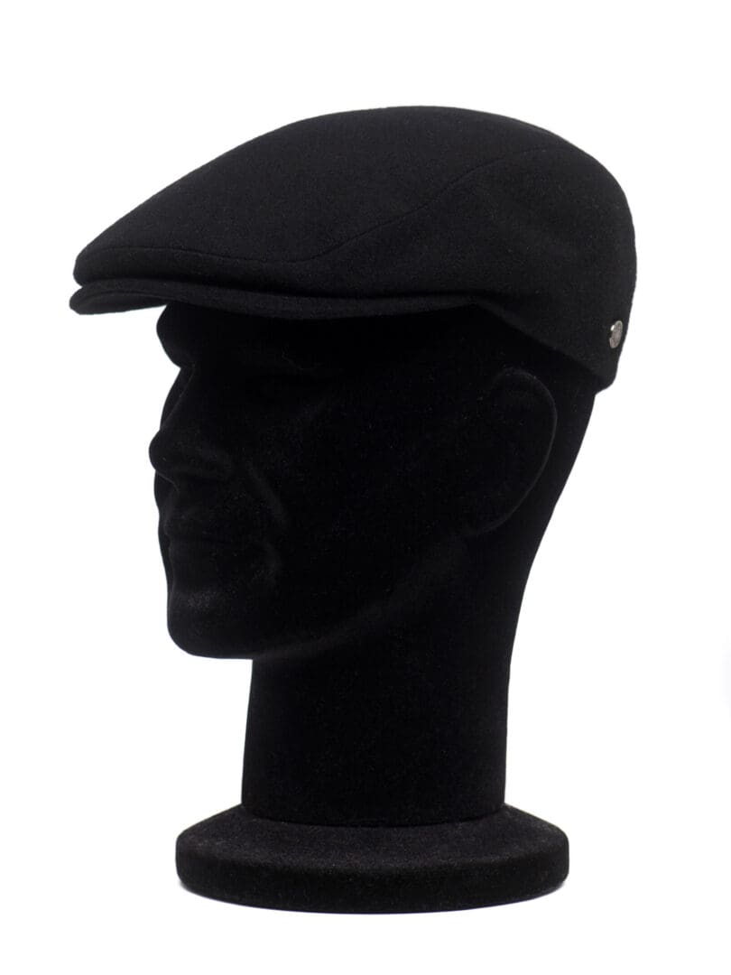 Sapca barbati, Ventry casmir nero, neagra, textura fina, casmir