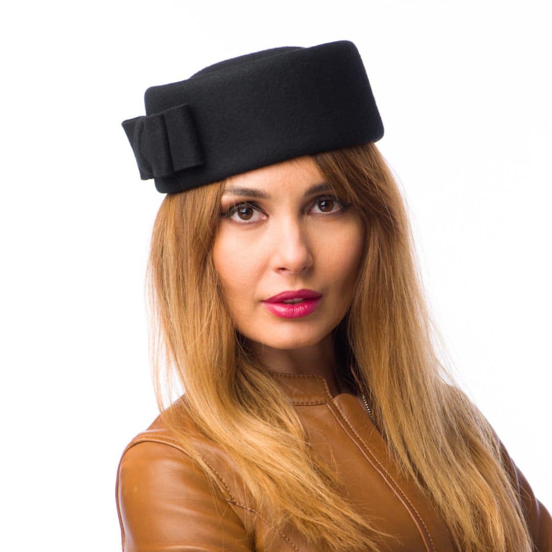 Toca Maria nero, neagra, fetru de lana