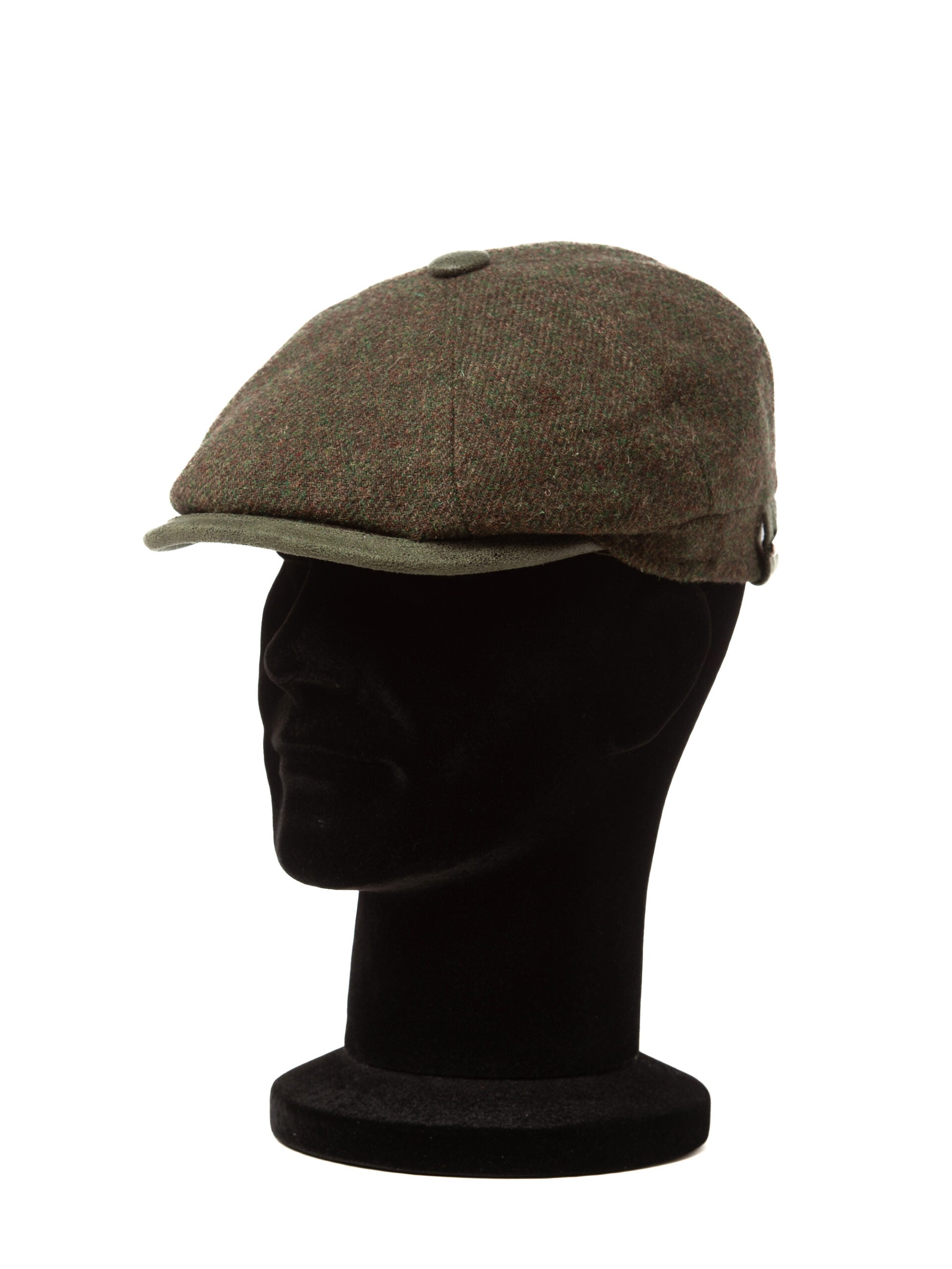 Sapca barbati Peaky Shetland verde, verde, lana Shetland